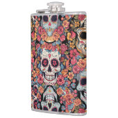 Sugar Skull Dia de Los Muertos Flachmann (Links)
