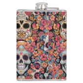 Sugar Skull Dia de Los Muertos Flachmann (Rückseite)