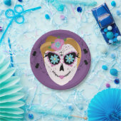 Sugar Skull Dia De Los Muertos Halloween Pappteller (Party)