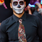 Sugar Skull Dia de Los Muertos Krawatte