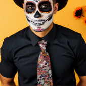 Sugar Skull Dia de Los Muertos Krawatte