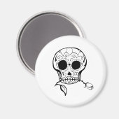 Sugar Skull Día de los Muertos Magnet (Vorderseite/Rückseite)