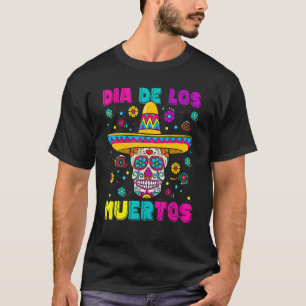 Sugar Skull Dia de Los Muertos Mexikanischer Tag d T-Shirt