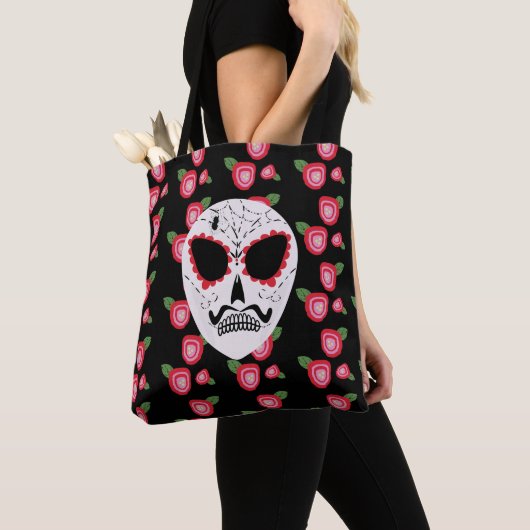 Sugar Skull Dia De Los Muertos Rose Tasche (Von Nahem)
