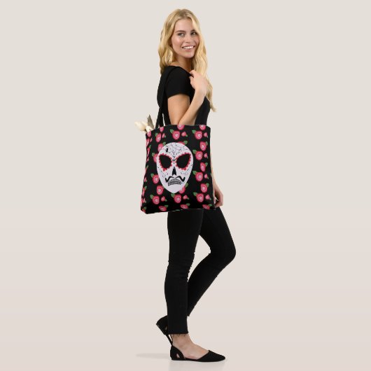 Sugar Skull Dia De Los Muertos Rose Tasche (Am Model)