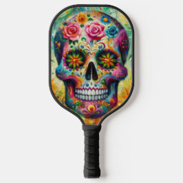 Sugar Skull Dia De Los Muertos Tag der Toten Pickleball Schläger