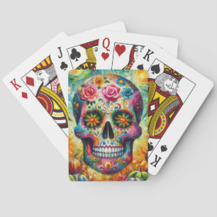 Sugar Skull Dia De Los Muertos Tag der Toten Spielkarten