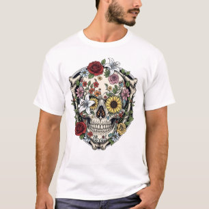 Sugar Skull Dia De Los Muertos Tag der Toten T-Shirt