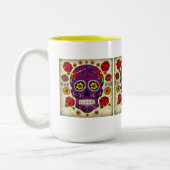 Sugar Skull Dia De Los Muertos Tasse (Links)