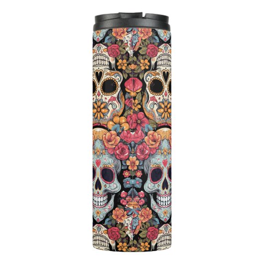 Sugar Skull Dia de Los Muertos Thermosbecher (Rückseite)