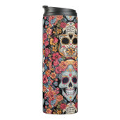 Sugar Skull Dia de Los Muertos Thermosbecher (Nach rechts gedreht)