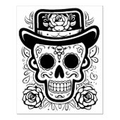 Sugar Skull 💀 Día de Muertos Gummistempel (Prägung)