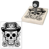 Sugar Skull 💀 Día de Muertos Gummistempel (Stempel)