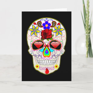 Sugar Skull Diamond Eyes Grußkarte Karte