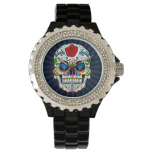 Sugar Skull Diamonds Mens Watch