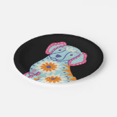 Sugar Skull Dog Day of the Dead Paper Tellers Pappteller (Schrägansicht)