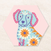 Sugar Skull Dog Day of the Dead Paper Untersetzer (Vorderseite)