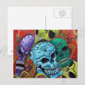 Sugar Skull Dragon Postkarten (Vorne/Hinten)