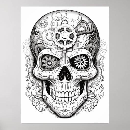 Sugar Skull Drawing Art for Kids + Adults Poster (Vorne)
