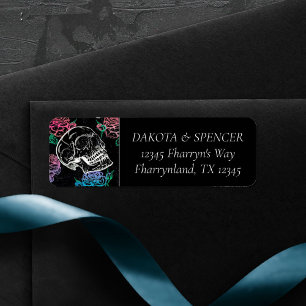 Sugar Skull Dusty Rose   Rosa und blaue Adresse