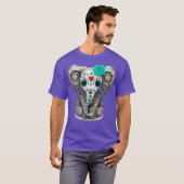 Sugar Skull Elephant T shirt Day Of The Dead (Vorne ganz)