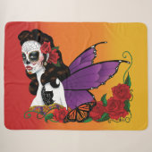 Sugar Skull Fairy Sunset Sherpadecke (Vorderseite (Horizontal))