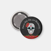 Sugar Skull Feliz Dia De Los Muertos Magnet (Vorderseite/Rückseite)