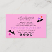 Sugar Skull Floral Calavera Papel Picado Boutique Visitenkarte (Rückseite)