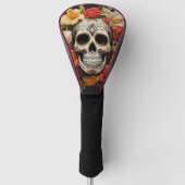 Sugar Skull Floral Golf Head Cover Golf Headcover (Vorderseite)