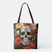 Sugar Skull Floral Tasche (Rückseite)