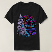 Sugar Skull Flowers Day Of The Dead Dia Muertos Gi T-Shirt (Design vorne)