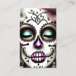 Sugar Skull Frau Dark Grunge Gothic Stea Visitenkarte