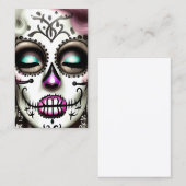 Sugar Skull Frau Dark Grunge Gothic Stea Visitenkarte (Vorne/Hinten)