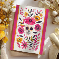 Sugar Skull Fuchsia Mexikanische Blume Cinco de Ma
