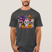 Sugar Skull Funny Halloween für Men Women Boys T-Shirt (Vorderseite)