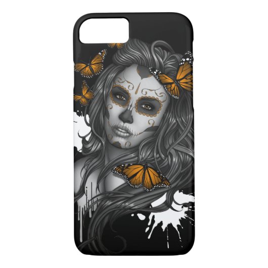 Sugar Skull Girl Case-Mate iPhone Hülle (Rückseite)