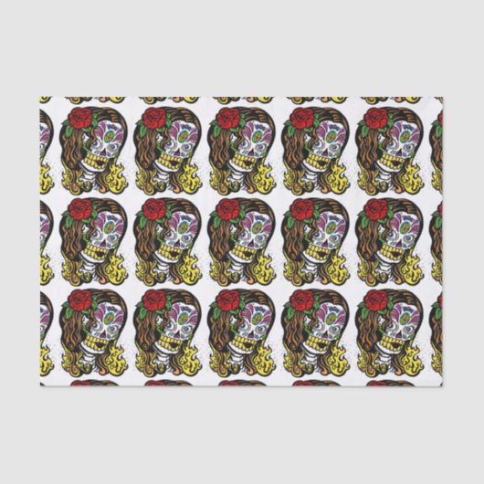 Sugar Skull Girl Seidenpapier (Vorderseite)