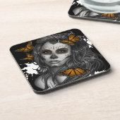 Sugar Skull Girl Untersetzer (Linke Seite)