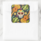 Sugar Skull & Guitars Dia de Muertos | Aufkleber (Tasche)