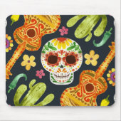 Sugar Skull & Guitars Dia de Muertos | Mousepad (Vorne)