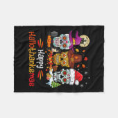Sugar Skull Hallothanksmas Halloween-Erntedank Fleecedecke (Vorderseite (Horizontal))