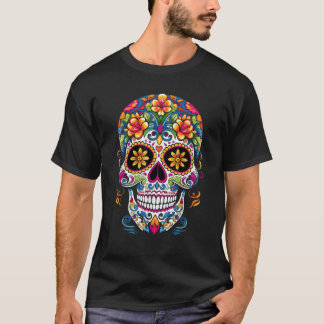 Sugar Skull Halloween Calavera Kostüm Dia De Los T-Shirt