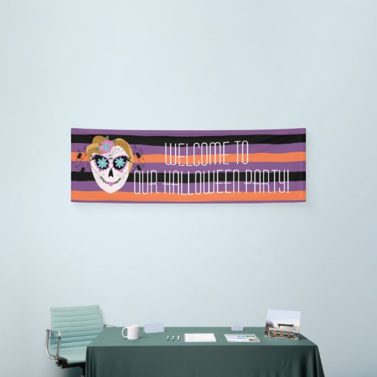 Sugar Skull Halloween Costume Party Banner (Messeveranstaltung)