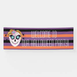 Sugar Skull Halloween Costume Party Banner