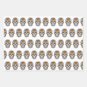 Sugar Skull Halloween Day of the Dead Geschenkpapier Set (Vorderseite 3)
