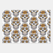 Sugar Skull Halloween Day of the Dead Geschenkpapier Set (Vorderseite)