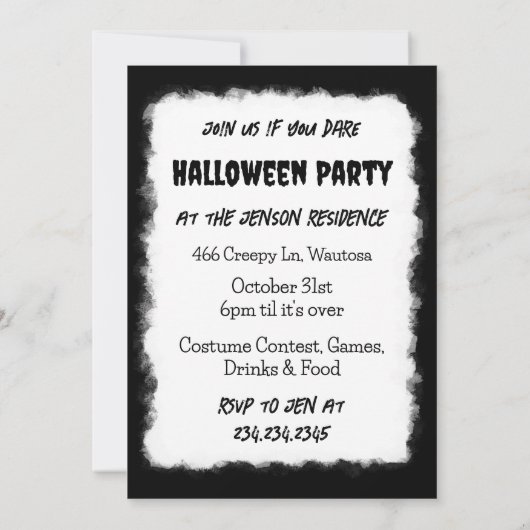 Sugar Skull Halloween Einladung (Rückseite)