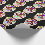 Sugar Skull Halloween Geschenkpapier (Ecke)