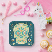 Sugar Skull Halloween Pappteller (Party)