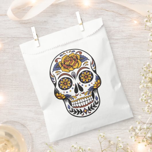 Sugar Skull Halloween-Party Geschenktütchen (Ausgeschnitten)